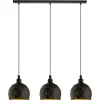 Eglo Hängeleuchte Roccaforte 3er schwarz