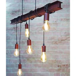 Eglo Hängeleuchte Townshend 6er braun