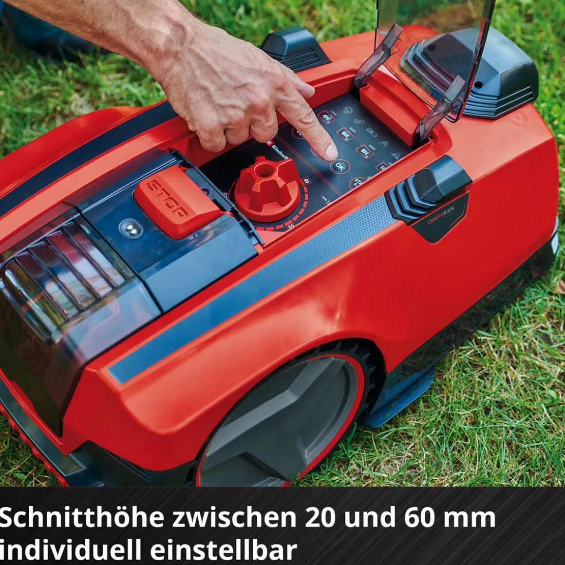 Einhell Mähroboter Freelexo Cam 500 inkl Ladegerät u 3,0 AH Akku