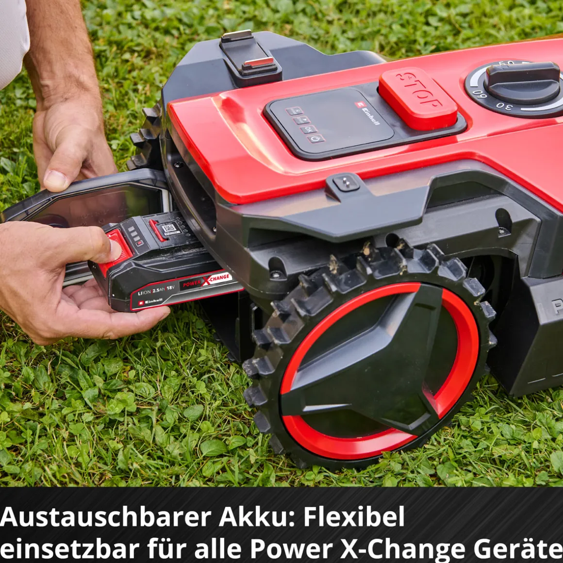 Einhell Mähroboter FREELEXO 500 inkl. Ladegerät und 2,5 Ah Plus Akku