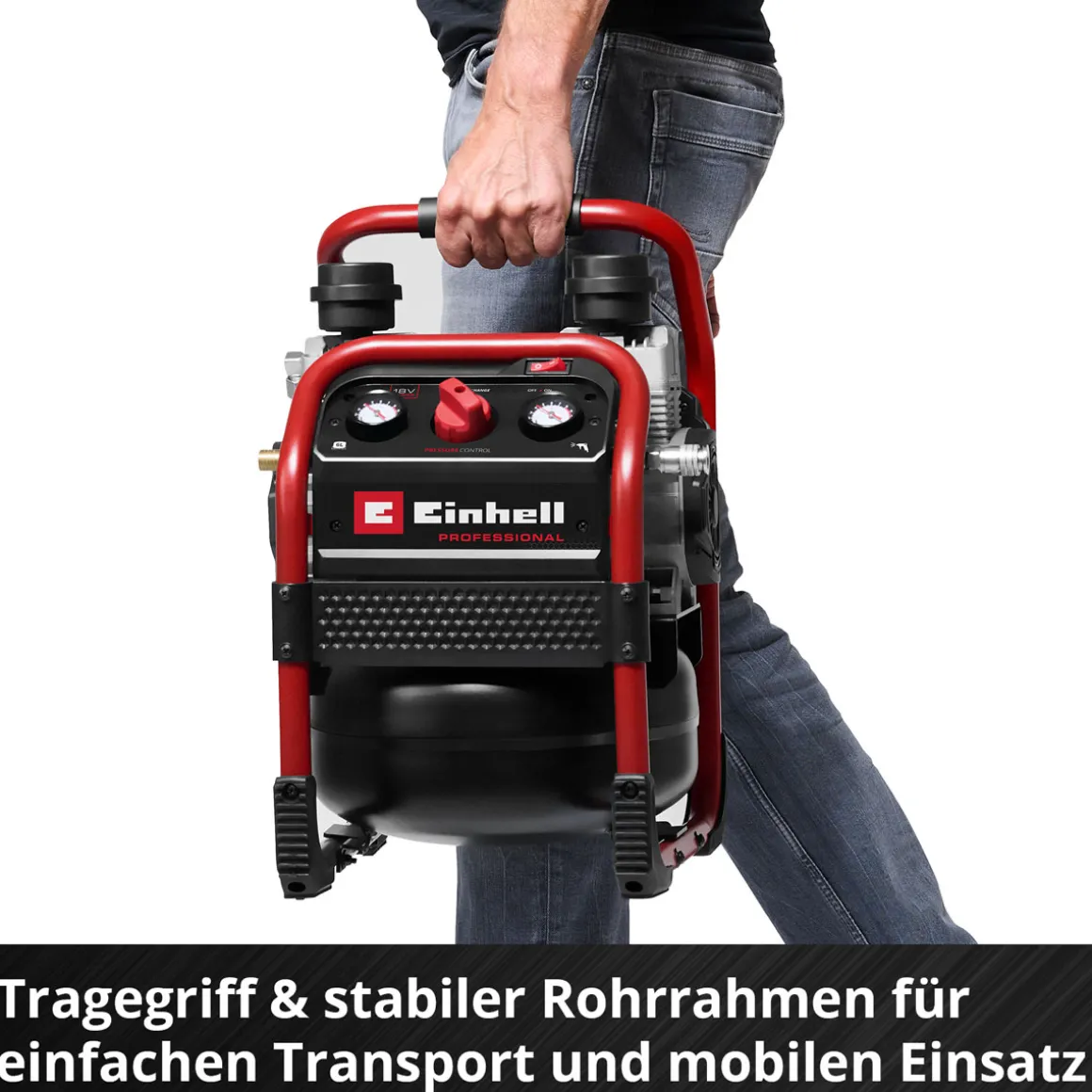Einhell Professional Akku-Kompressor SILENZZO 18/160