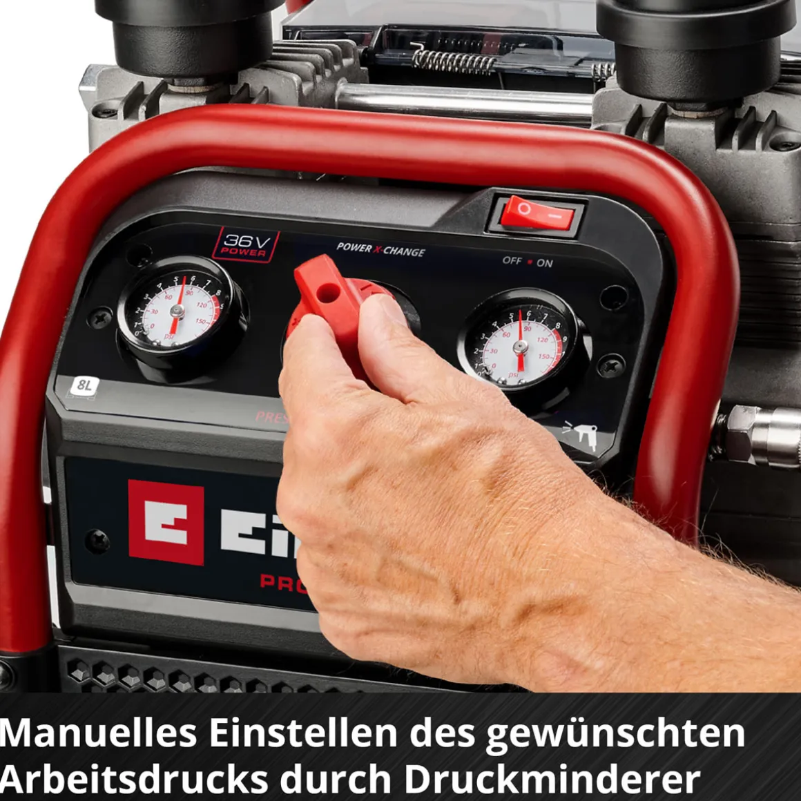 Einhell Professional Akku-Kompressor SILENZZO 36/210