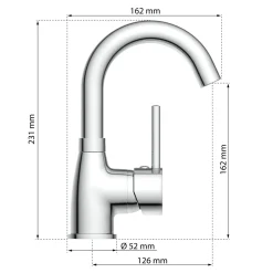 Eisl Waschtischarmatur „Futura“ Niederdruck chrom Cold-Start-Funktion