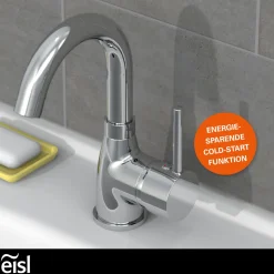 Eisl Waschtischarmatur „Futura“ Niederdruck chrom Cold-Start-Funktion