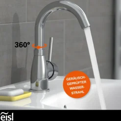 Eisl Waschtischarmatur „Futura“ chrom mit Cold-Start-Funktion