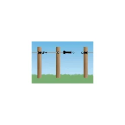 Elektrozauntür E-line schwarz 4,5-9 m Dehnbarkeit