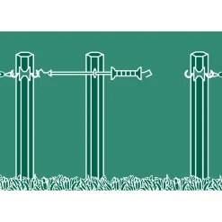 Elektrozauntür E-line schwarz 4,5-9 m Dehnbarkeit