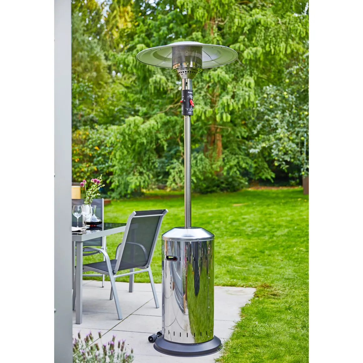 Enders Colsman Terrassenheizstrahler Elegance 3,5-8kW ECO PLUS Brenner aus Edelstahl