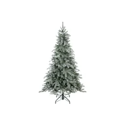 Evergreen Künstlicher Weihnachtsbaum Frost Fichte 116x180cm Grün Weiß