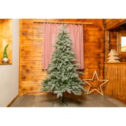 Evergreen Künstlicher Weihnachtsbaum Frost Fichte 116x180cm Grün Weiß
