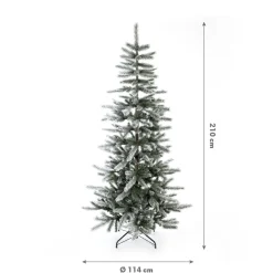 Evergreen Künstlicher Weihnachtsbaum Cedar Frost Kiefer 114x210cm Grün Weiß