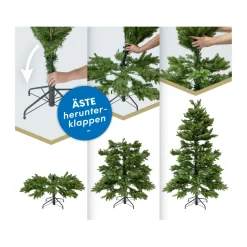 Evergreen Künstlicher Weihnachtsbaum Cedar Frost Kiefer 114x210cm Grün Weiß