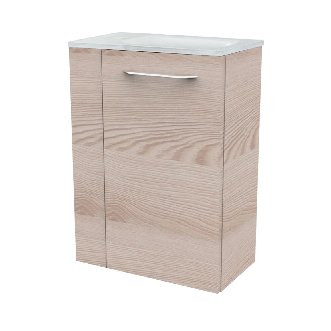 Fackelmann Gäste-WC Glasbecken SBC 450 x 97 x 250 mm Weiß links wie rechts verwendbar