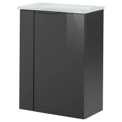 Fackelmann Gäste-WC Glasbecken SBC 450 x 97 x 250 mm Weiß links wie rechts verwendbar
