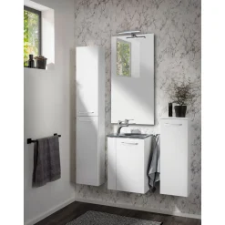 Fackelmann Gäste-WC Midischrank slim SBC 302 x 826 x 170 mm Weiß