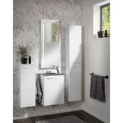 Fackelmann Gäste-WC Midischrank slim SBC 302 x 826 x 170 mm Weiß