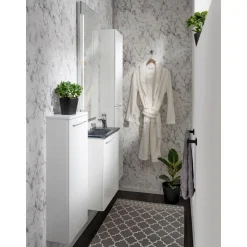 Fackelmann Gäste-WC Midischrank slim SBC 302 x 826 x 170 mm Weiß