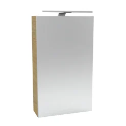 Fackelmann Gäste-WC Spiegelschrank links SBC 400 x 680 x 153 mm Sandeiche