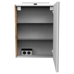 Fackelmann Gäste-WC Spiegelschrank rechts SBC 500 x 680 x 153 mm AstEiche