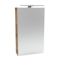 Fackelmann Gäste-WC Spiegelschrank rechts SBC 400 x 680 x 153 mm AstEiche