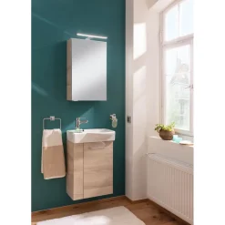 Fackelmann Gäste-WC Spiegelschrank rechts SBC 400 x 680 x 153 mm Alaska-Esche