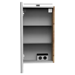 Fackelmann Gäste-WC Spiegelschrank links SBC 400 x 680 x 153 mm AstEiche