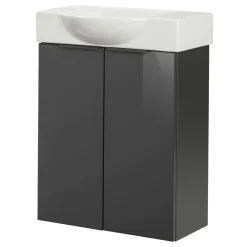 Fackelmann Gäste-WC Waschtischunterschrank SBC 520 x 600 x 243 mm anthrazit