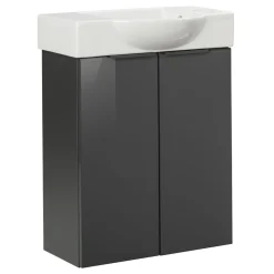 Fackelmann Gäste-WC Waschtischunterschrank SBC 520 x 600 x 243 mm anthrazit