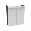 Fackelmann Gäste-WC Waschtischunterschrank SBC 520 x 600 x 243 mm DarkOak/Weiß