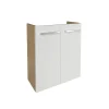 Fackelmann Gäste-WC Waschtischunterschrank SBC 520 x 600 x 243 mm Sandeiche/Weiß
