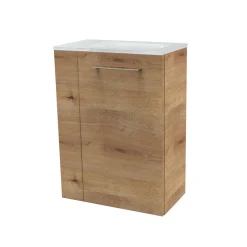 Fackelmann Gäste-WC Waschtischunterschrank rechts SBC 440 x 600 x 243 mm AstEiche