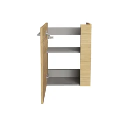 Fackelmann Gäste-WC Waschtischunterschrank links SBC 440 x 600 x 243 mm Sandeiche