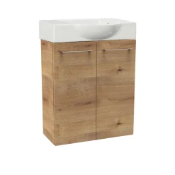Fackelmann Gäste-WC Waschtischunterschrank SBC 520 x 600 x 243 mm AstEiche