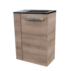 Fackelmann Gäste-WC Waschtischunterschrank rechts SBC 440 x 600 x 243 mm Graueiche