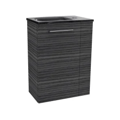 Fackelmann Gäste-WC Waschtischunterschrank links SBC 440 x 600 x 243 mm DarkOak