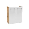 Fackelmann Gäste-WC Waschtischunterschrank SBC 520 x 600 x 243 mm AstEiche/Weiß
