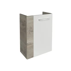 Fackelmann Gäste-WC Waschtischunterschrank rechts SBC 440 x 600 x 243 mm NatureOak/Weiß
