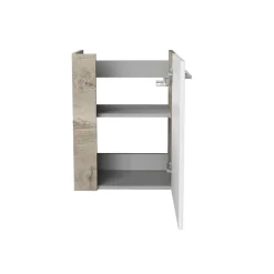 Fackelmann Gäste-WC Waschtischunterschrank rechts SBC 440 x 600 x 243 mm NatureOak/Weiß