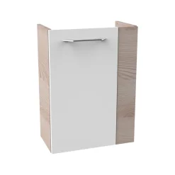 Fackelmann Gäste-WC Waschtischunterschrank links SBC 440 x 600 x 243 mm Alaska-Esche/Weiß