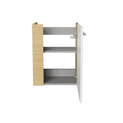 Fackelmann Gäste-WC Waschtischunterschrank rechts SBC 440 x 600 x 243 mm Sandeiche/Weiß