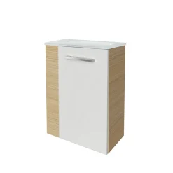 Fackelmann Gäste-WC Waschtischunterschrank rechts SBC 440 x 600 x 243 mm Sandeiche/Weiß