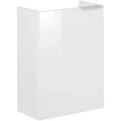 Fackelmann Gäste-WC Waschtischunterschrank links SBC 440 x 600 x 243 mm weiß/lackiertes Glas Weiß
