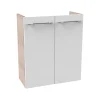 Fackelmann Gäste-WC Waschtischunterschrank SBC 520 x 600 x 243 mm Alaska-Esche/Weiß