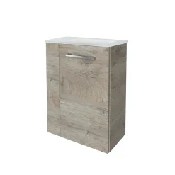 Fackelmann Gäste-WC Waschtischunterschrank rechts SBC 440 x 600 x 243 mm NatureOak