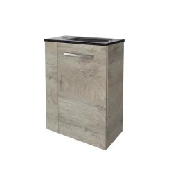 Fackelmann Gäste-WC Waschtischunterschrank rechts SBC 440 x 600 x 243 mm NatureOak