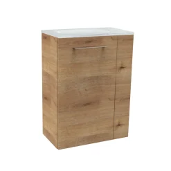Fackelmann Gäste-WC Waschtischunterschrank links SBC 440 x 600 x 243 mm AstEiche