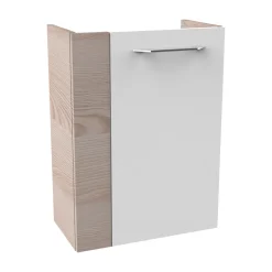 Fackelmann Gäste-WC Waschtischunterschrank rechts SBC 440 x 600 x 243 mm Alaska-Esche/Weiß