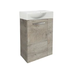 Fackelmann Gäste-WC Waschtischunterschrank links SBC 440 x 600 x 243 mm NatureOak