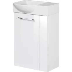 Fackelmann Gäste-WC Waschtischunterschrank links SBC 440 x 600 x 243 mm Weiß