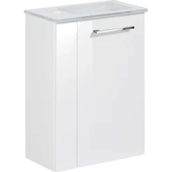 Fackelmann Gäste-WC Waschtischunterschrank rechts SBC 440 x 600 x 243 mm Weiß